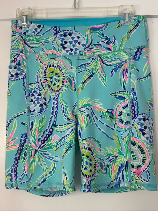 Lilly Pulitzer Pants - Lilly Pulitzer Teal Multicolor Bike Shorts size medium